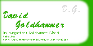david goldhammer business card